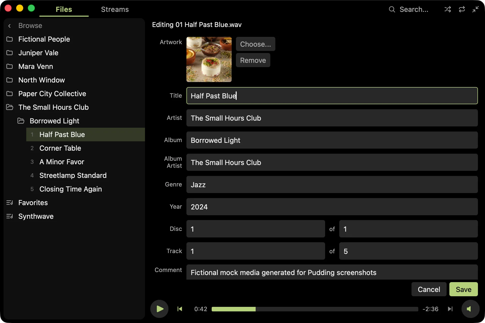 The metadata editor