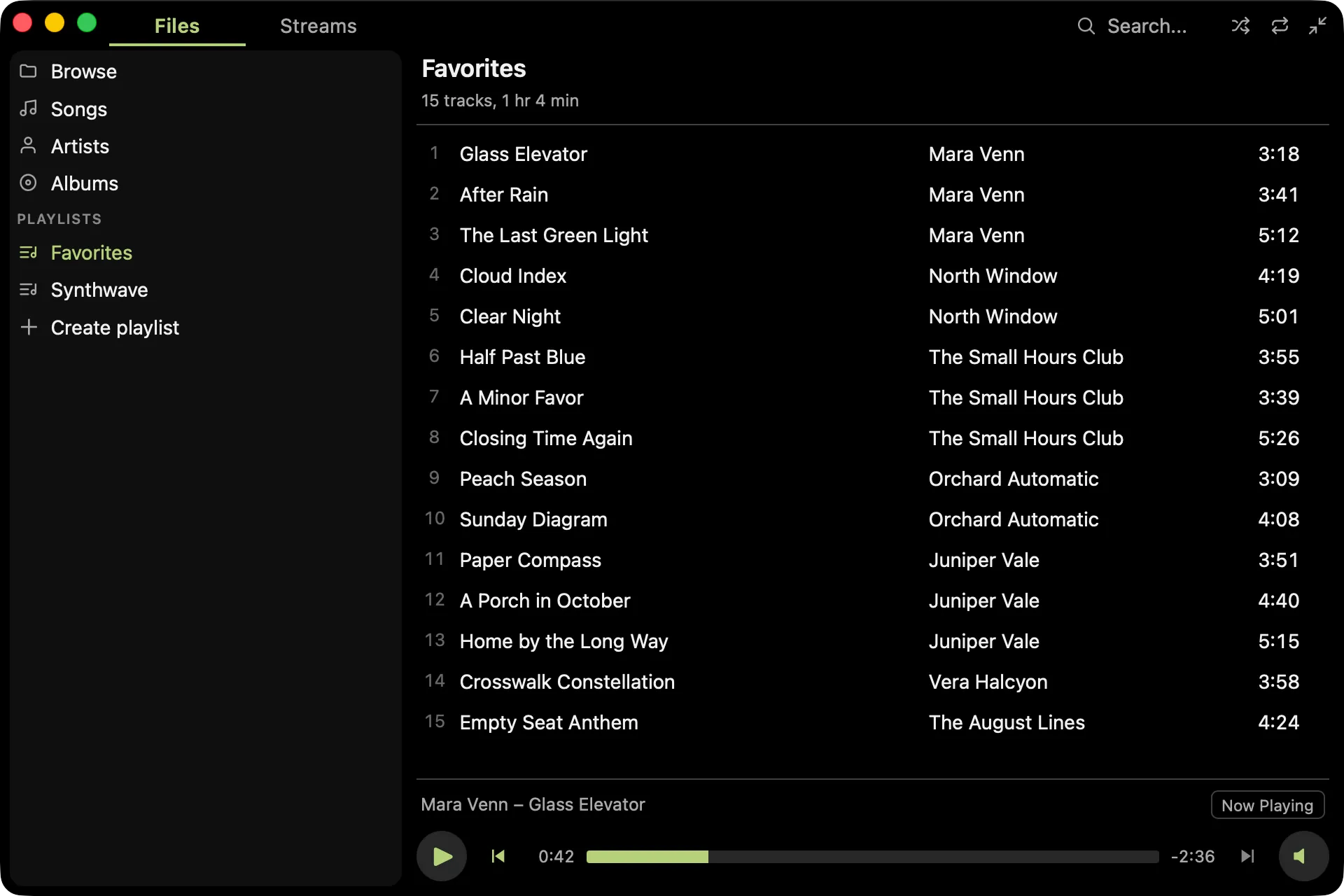 An open playlist