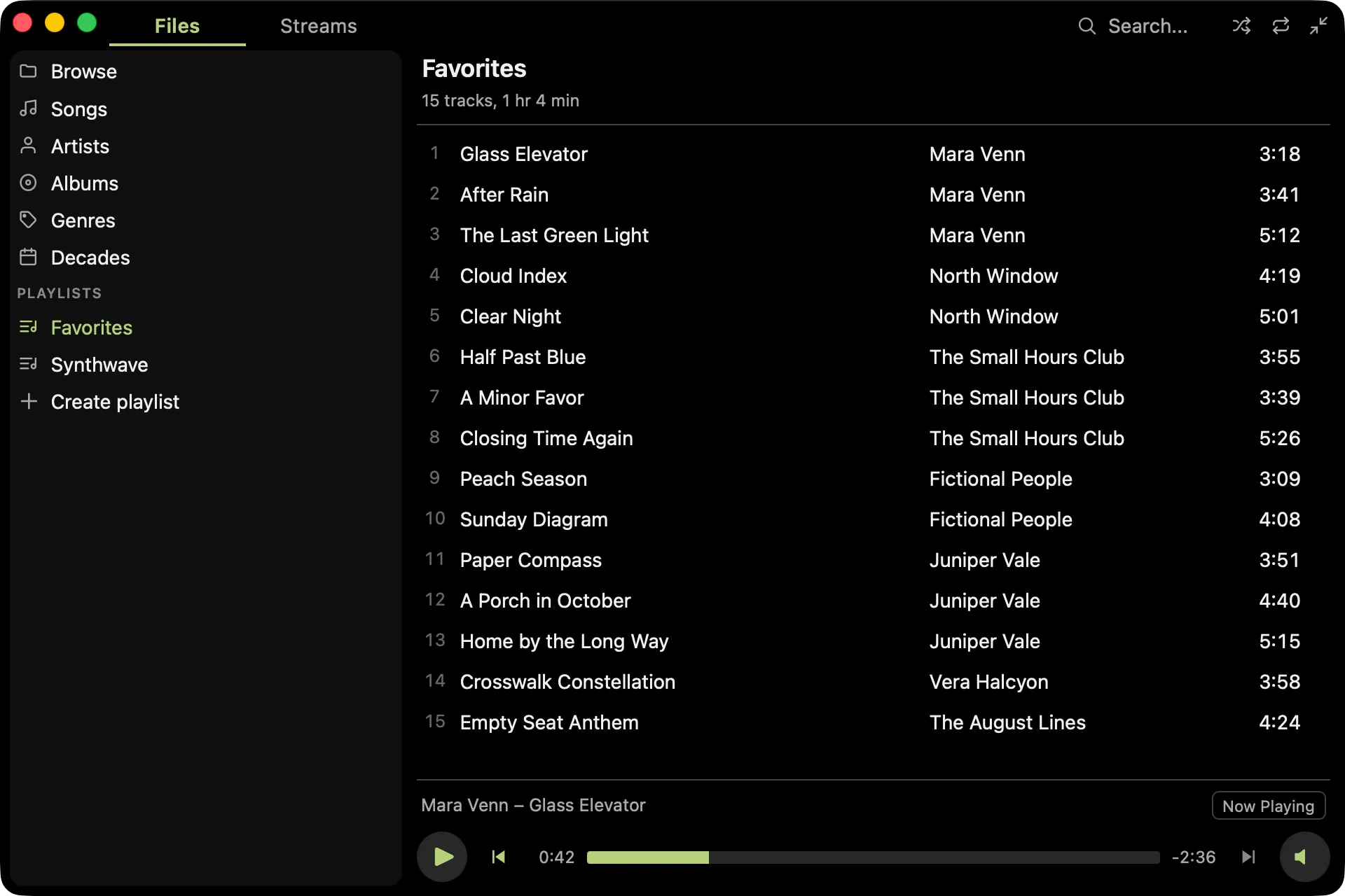 An open playlist